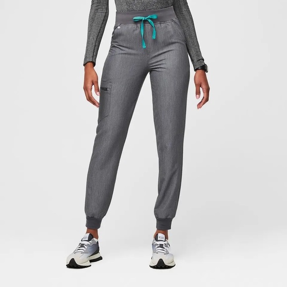 Figs Pants - FIGS High Waisted Zamora Jogger Scrub Pants Graphite Small Tall S/T Nurse PA MD